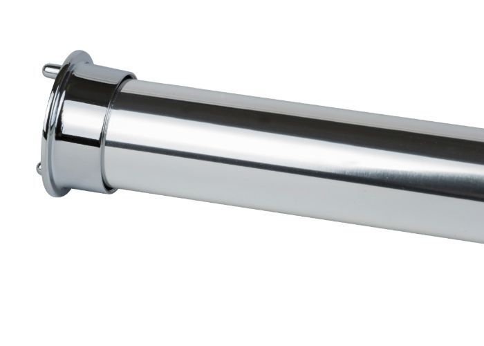 Polished Chrome Color Option for Round Style Closet Rod
