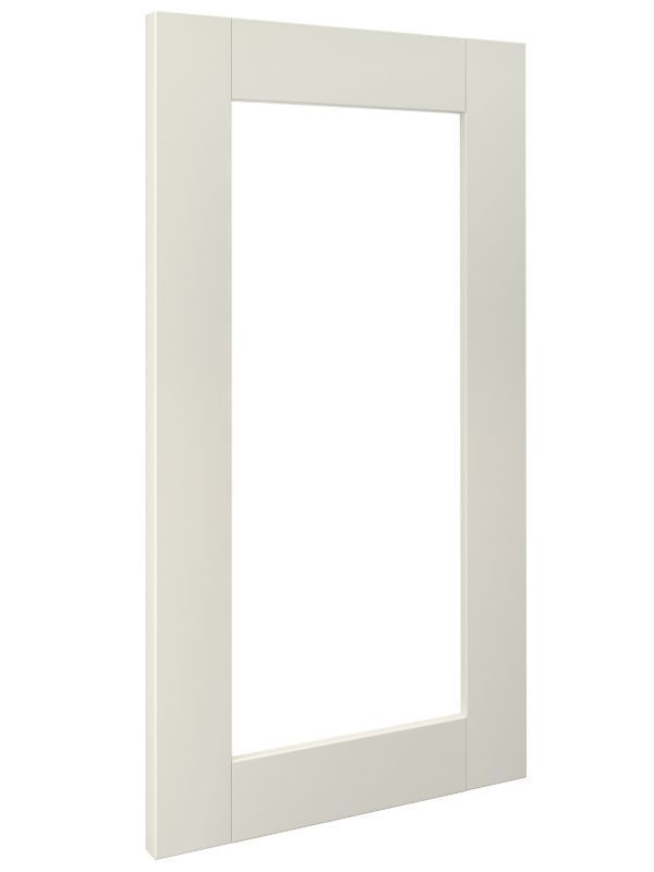 Glass Classic Door Front Style Option With Arctic White Finish