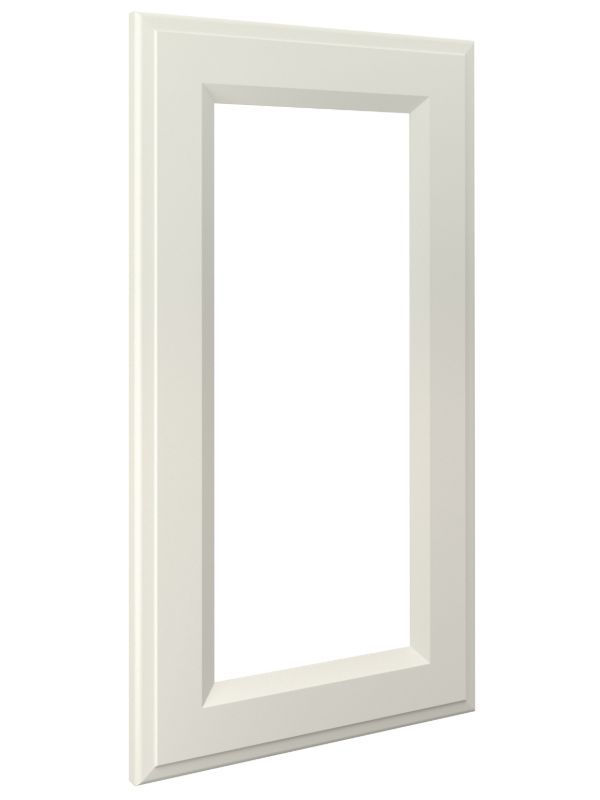 Glass Raised Panel Door Front Style Option With Arctic White Finish