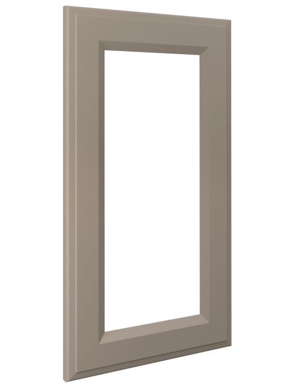 Glass Raised Panel Door Front Style Option With Bed Rock Finish