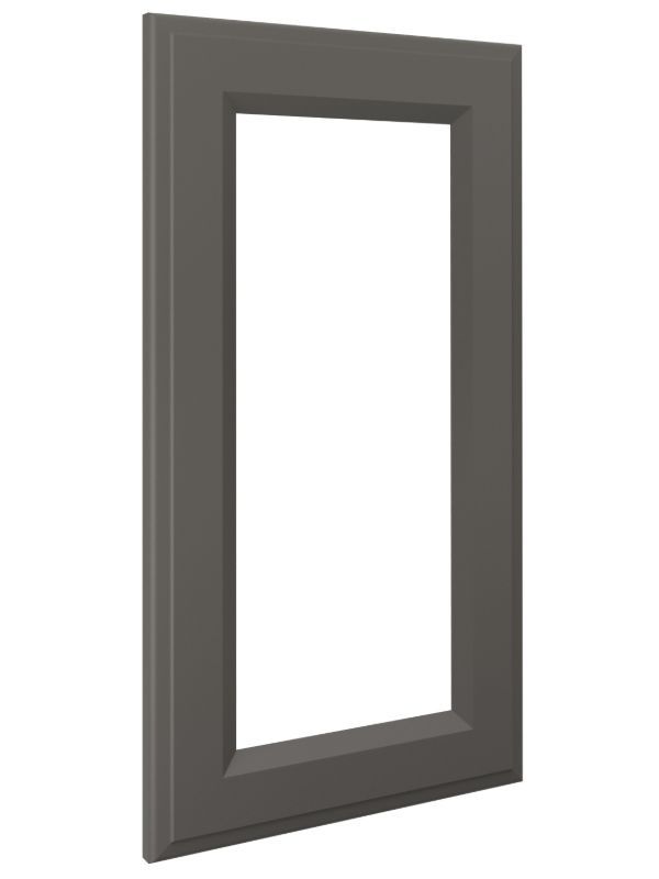 Glass Raised Panel Door Front Style Option With Blue Stone Finish