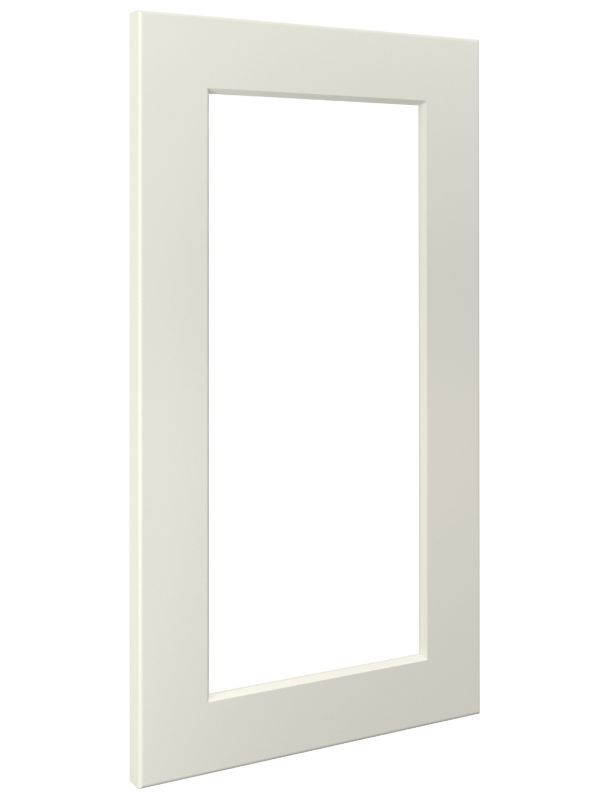 Glass Shaker Door Front Style Option With Arctic White Finish