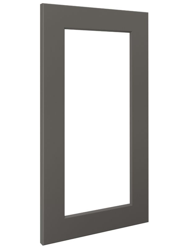 Glass Shaker Door Front Style Option With Blue Stone Finish