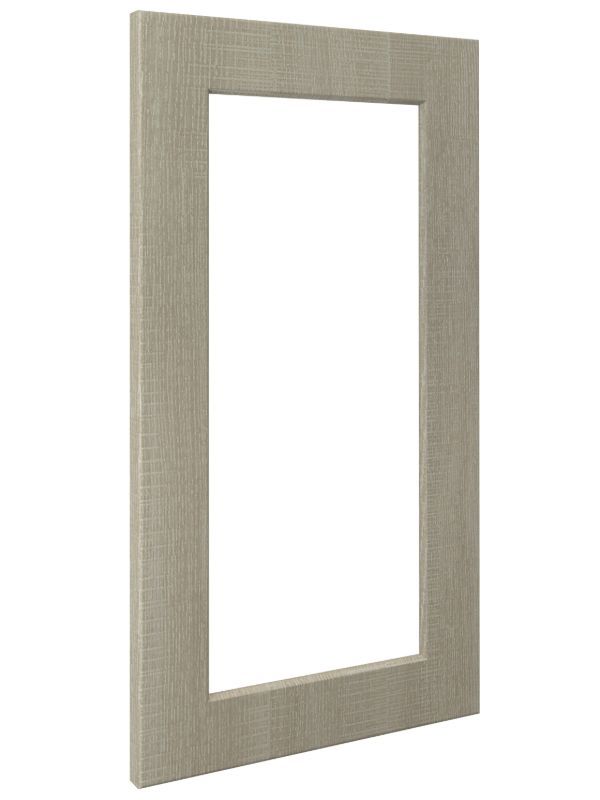 Glass Shaker Door Front Style Option With River Rock Finish