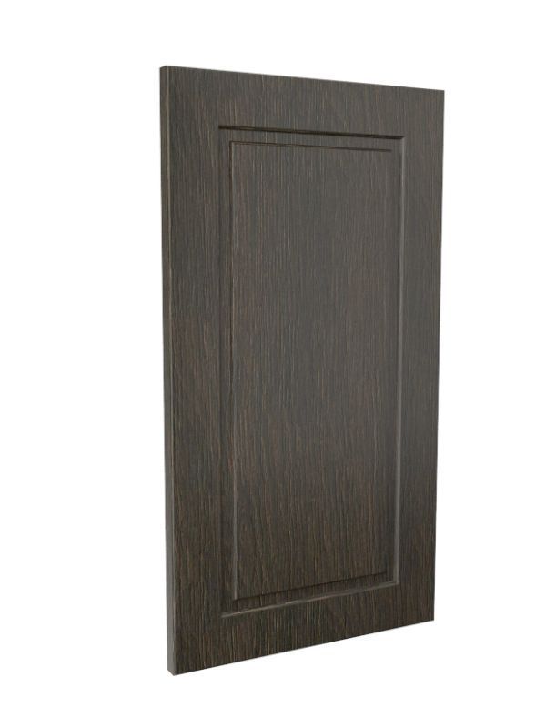 Modern Raised Door Front Style Option With Seared BrownFinish