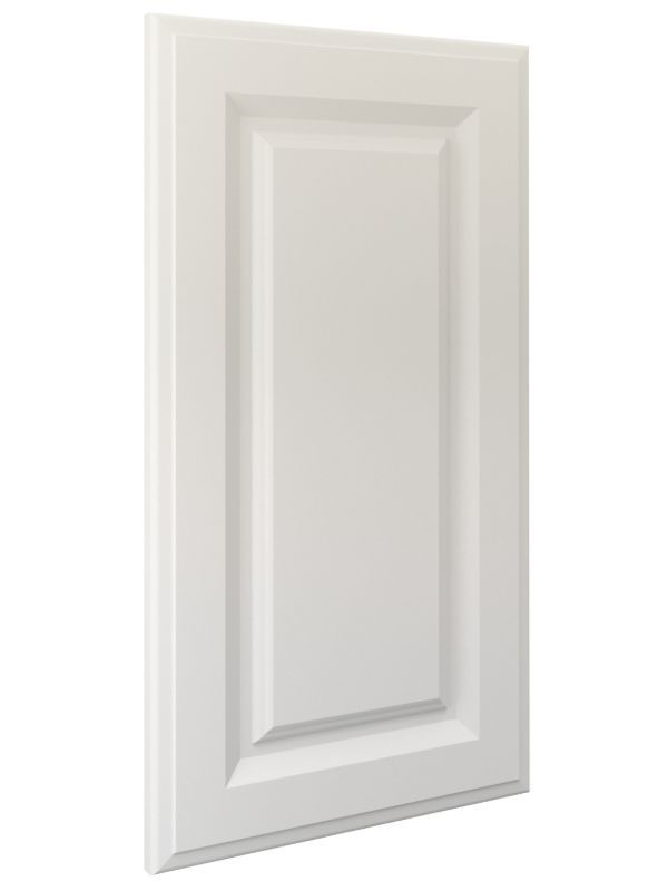 Raised Panel Door Front Style Option With Matte Soft Snowdrift Finish