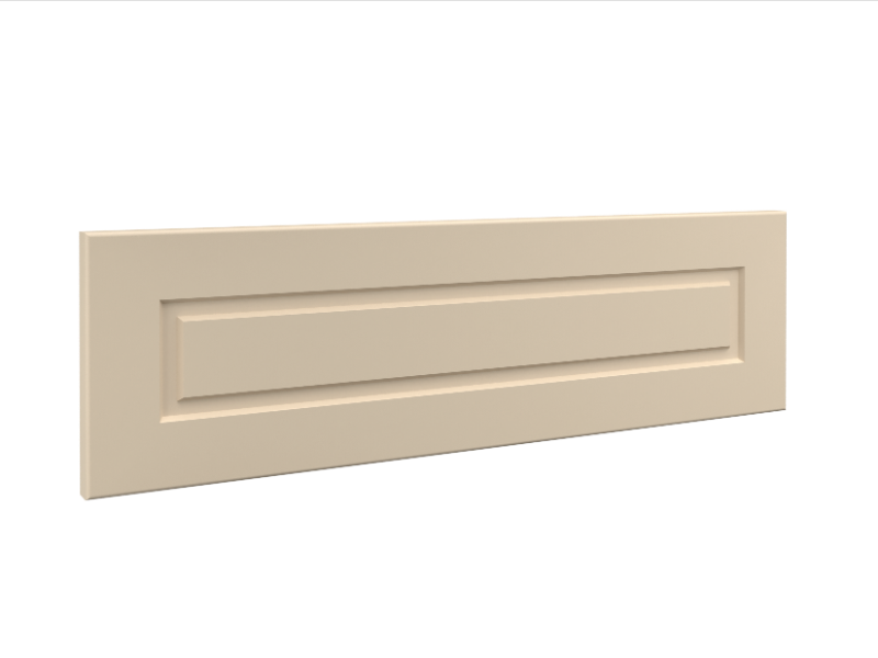 Modern Raised Panel Drawer Front Style Option With Eggshell Ivory Finish