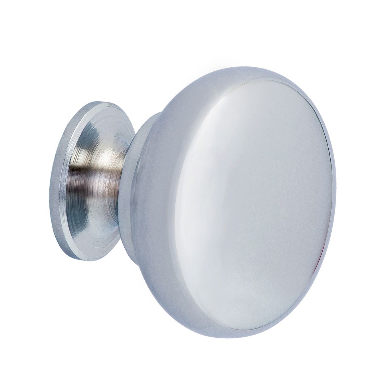 Polished Chrome Color Option for Round Style Knob