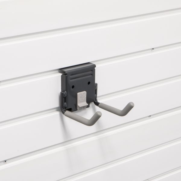 4 Inch Wide Double Hook Accessory for Garage Slatwall