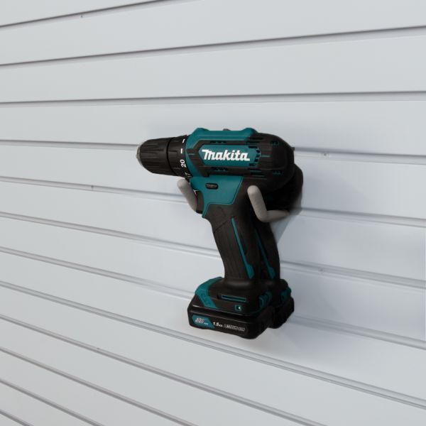 4 Inch Wide  Double Hook with Props Accessory for Garage Slatwall