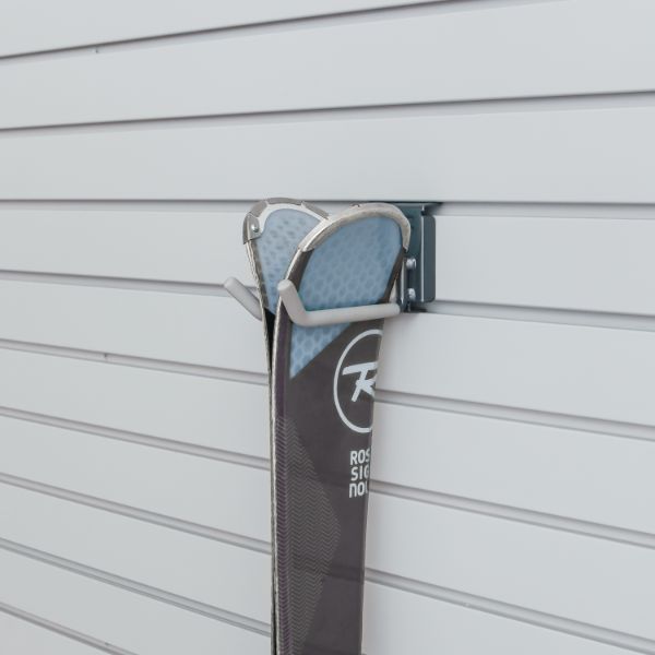 6 Inch Narrow Double Hook with Props Accessory for Garage Slatwall