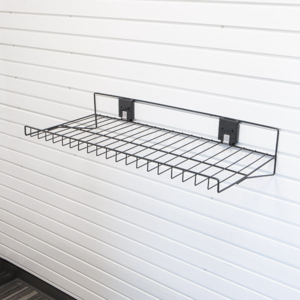 Angled Shoe Shelf Accessory for Garage Slatwall