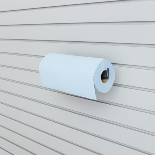 Paper Towel Holder with Props Accessory for Garage Slatwall