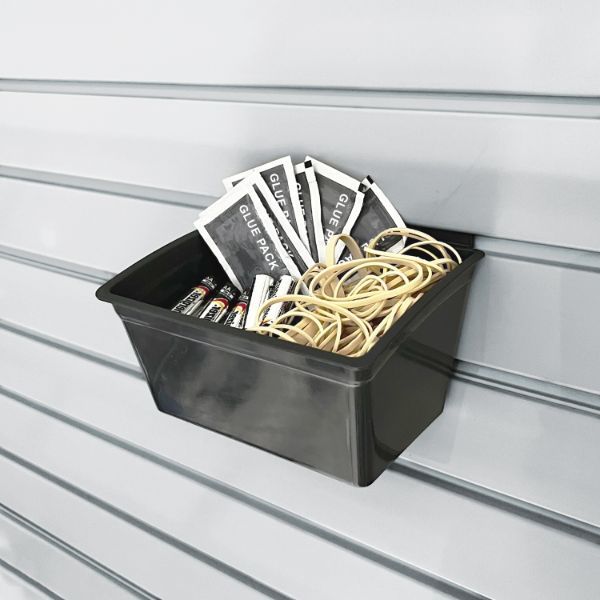 Utility Bin with Props Accessory for Garage Slatwall