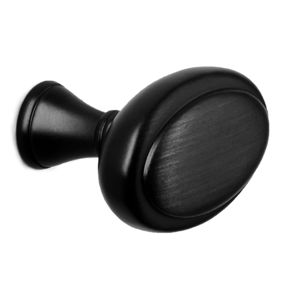 Matte Black Color Option for Tradition Oval Style Knob