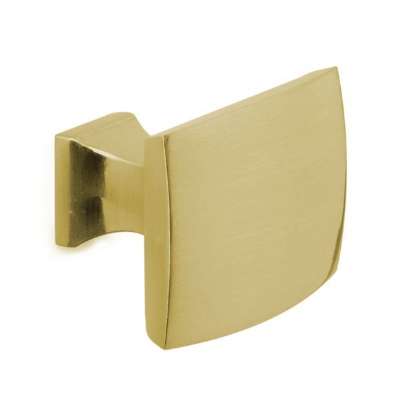 Matte Brass Color Option for Transitional Rectangle Style Knob