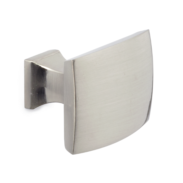 Matte Nickel Color Option for Transitional Rectangle Style Knob