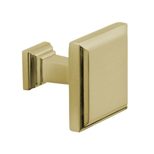 Matte Brass Color Option for Transitional Square Style Knob
