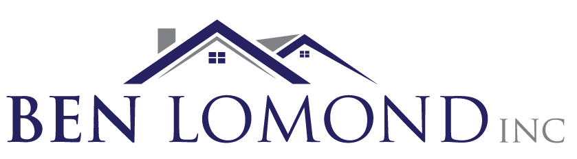 Logo for Ben Lomond Inc. with a house roof icon and text.