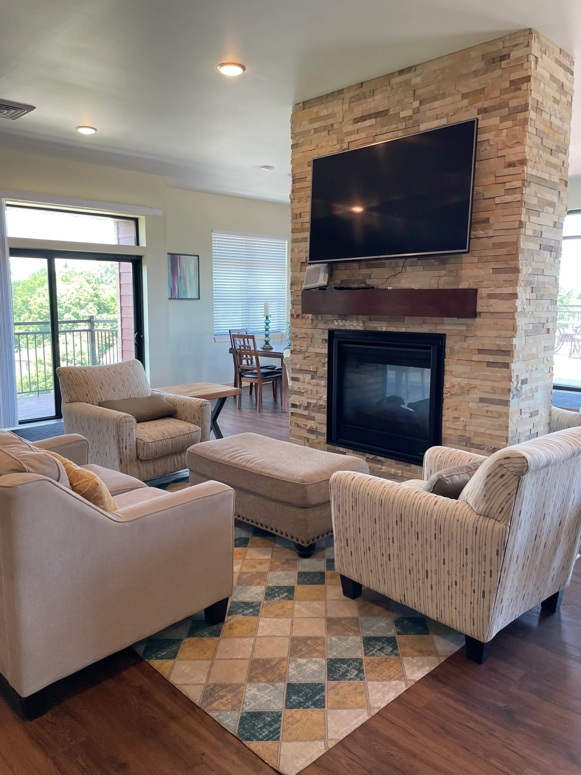 Lounge at McKenzie Place Apartments in Madison, WI.