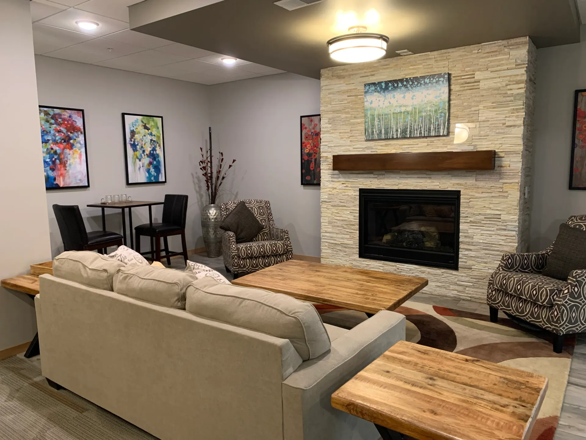 Living room at McKenzie Place Apartments in Madison, WI.