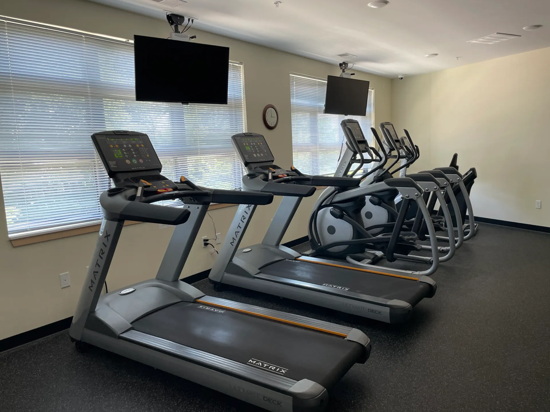 Fitness center at McKenzie Place Apartments in Madison, WI.