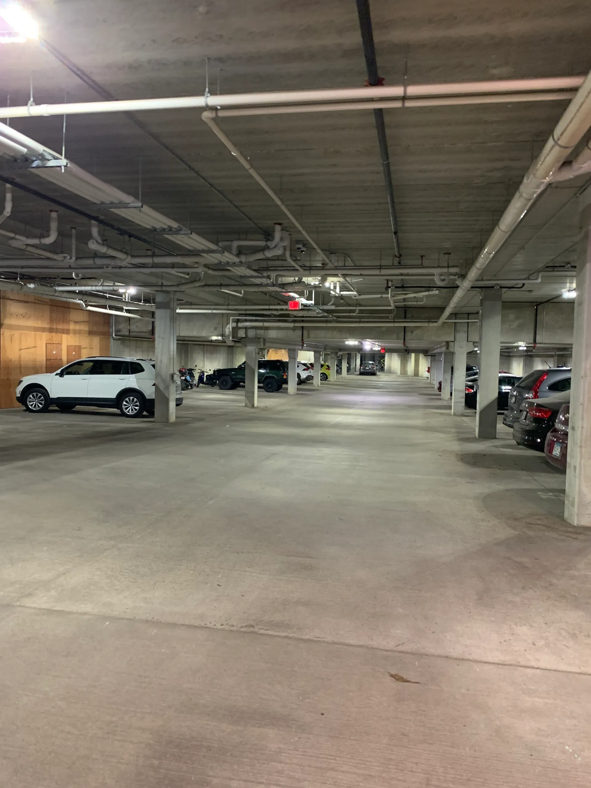 Garage parking at McKenzie Place Apartments in Madison, WI.