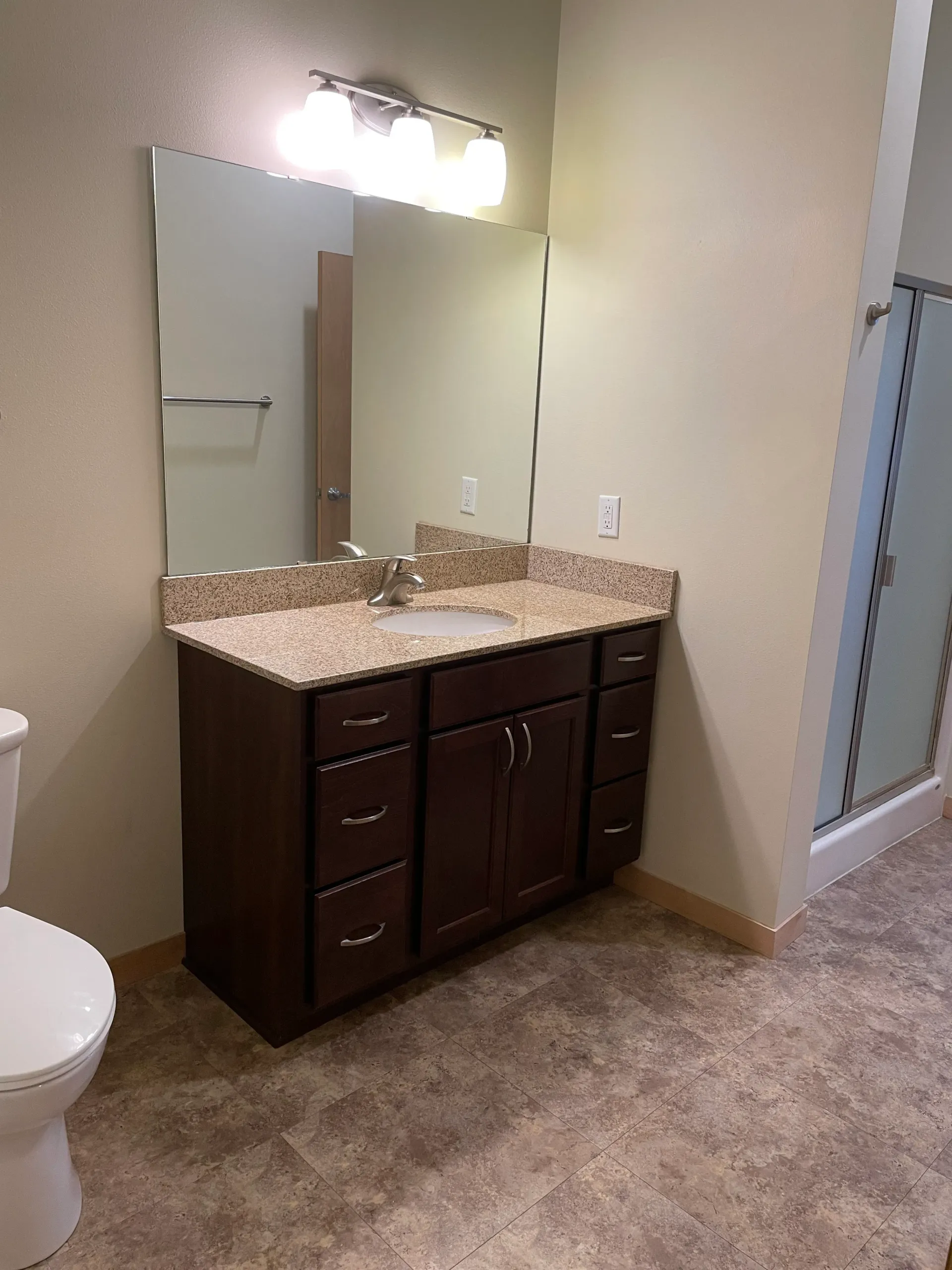 Bathroom at McKenzie Place Apartments in Madison, WI.