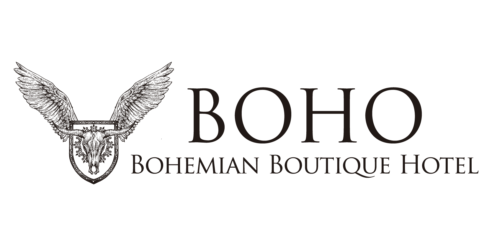 Boho Bohemian Boutique logo horizontal