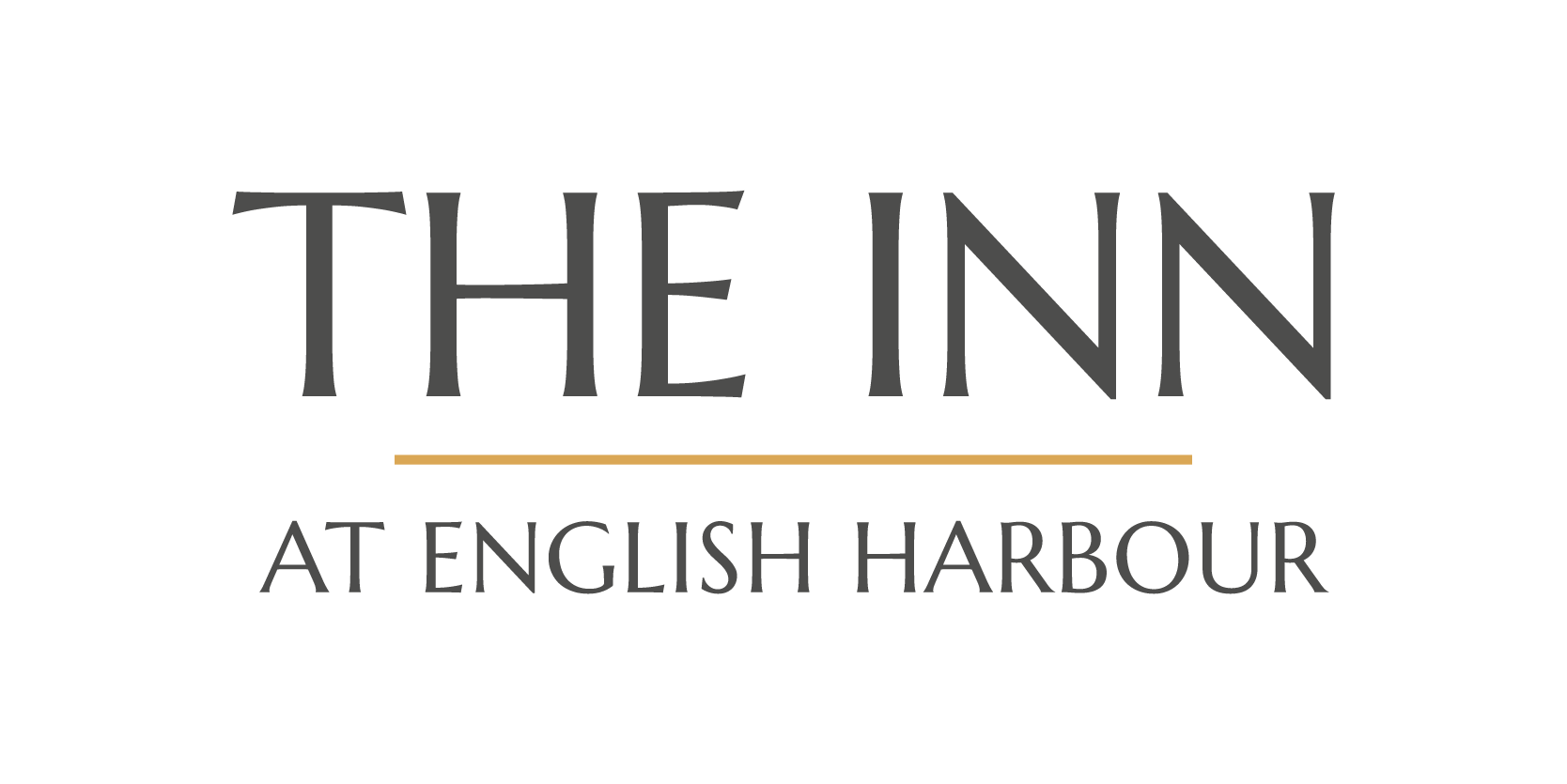 The Inn at English Harbour logo gold and grey horizontal
