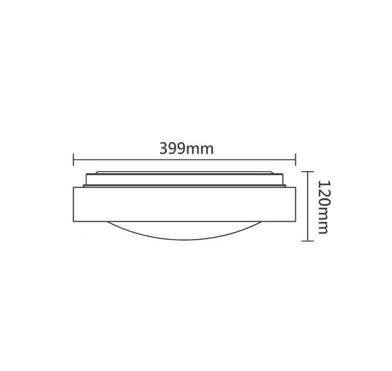 Box of a 30W remote control ceiling light with a white light fixture shown on the front.