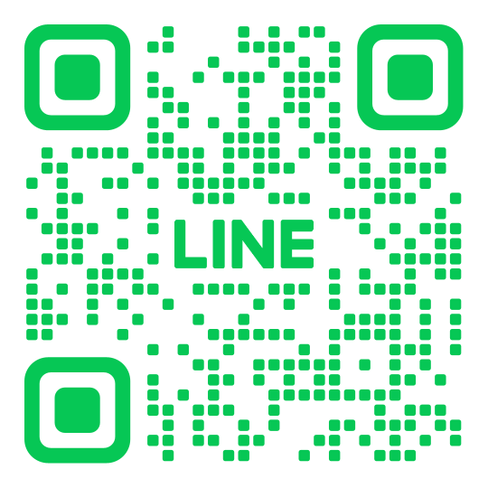 QR code with a circular logo in the center, featuring a heart-shaped design and a green 