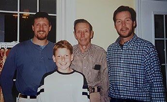 Louis, Richi, & Armand circa 1949 - wood flooring in Hadley, MA