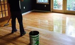 Worker sanding floor - Flooring in Hadley, Ma