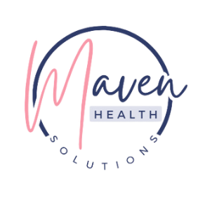 The logo for maven health solutions