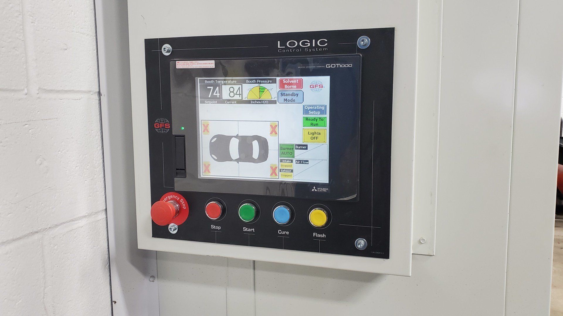 Logic Control Panel for Ultra XD Paint Booth by Global Finishing Solutions
