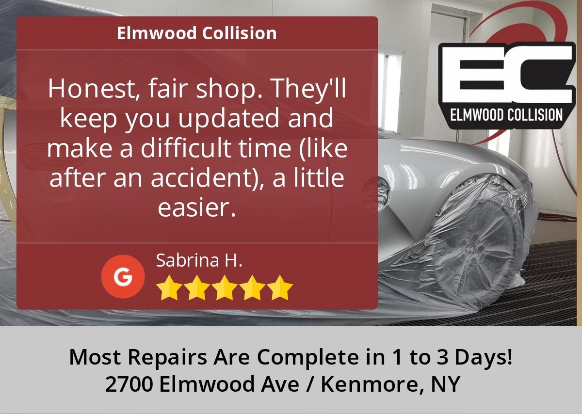 5 star review by satisfied customer at elmwood collision