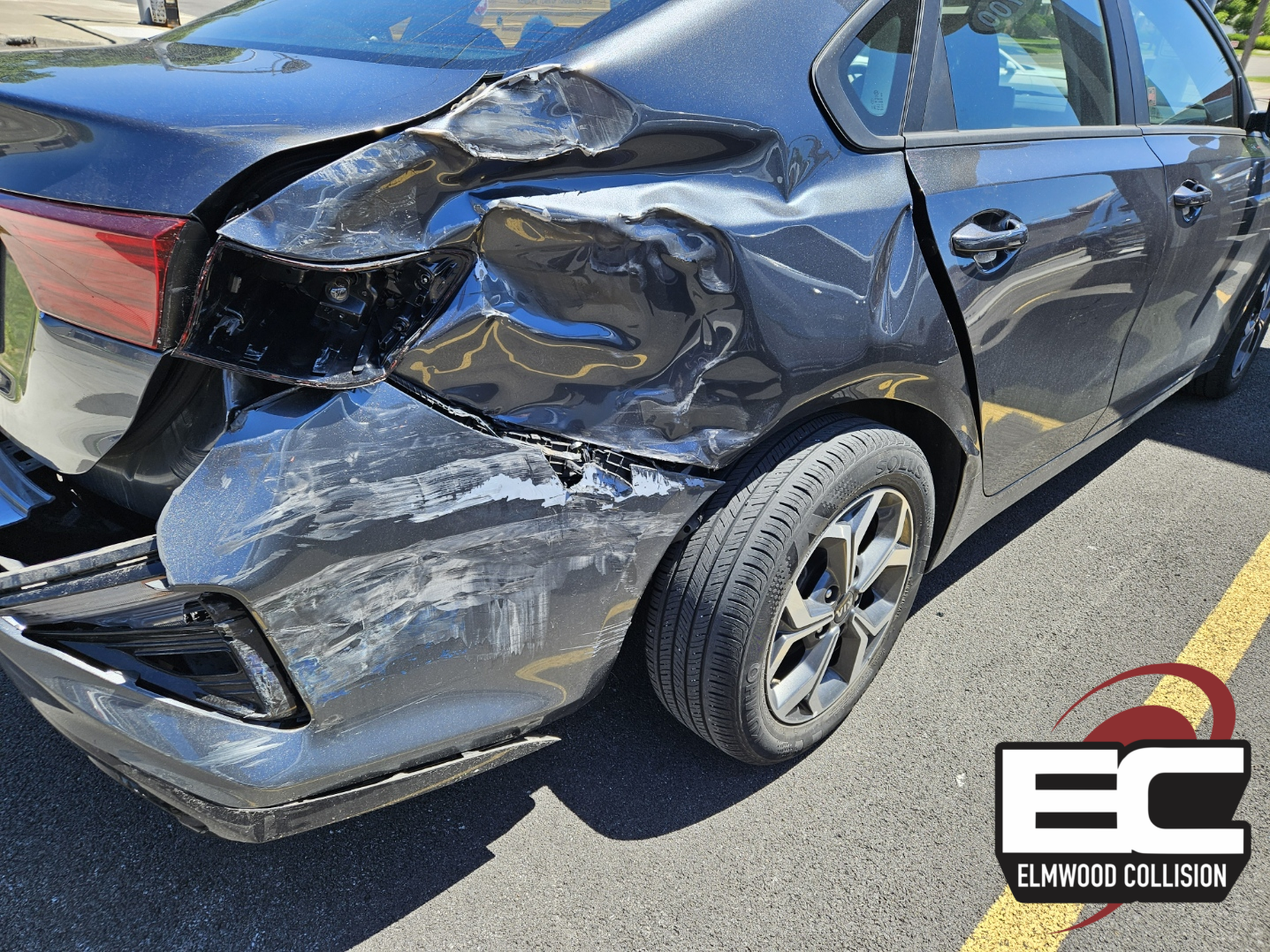 quarter panel damage before repair in tonawanda