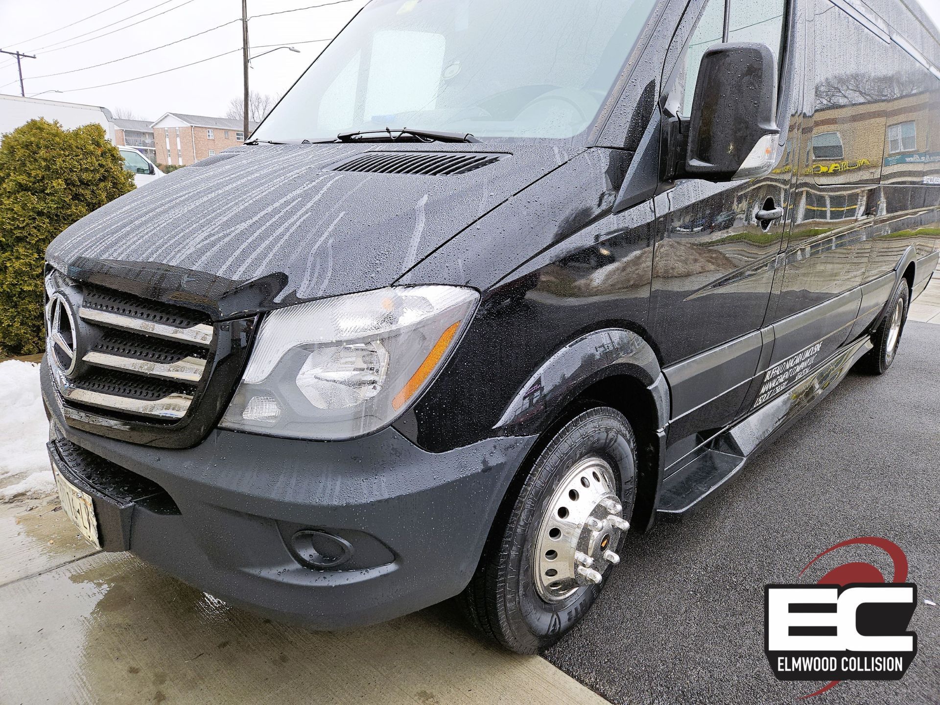 transport van after completed repair work at elmwood collision in buffalo new york