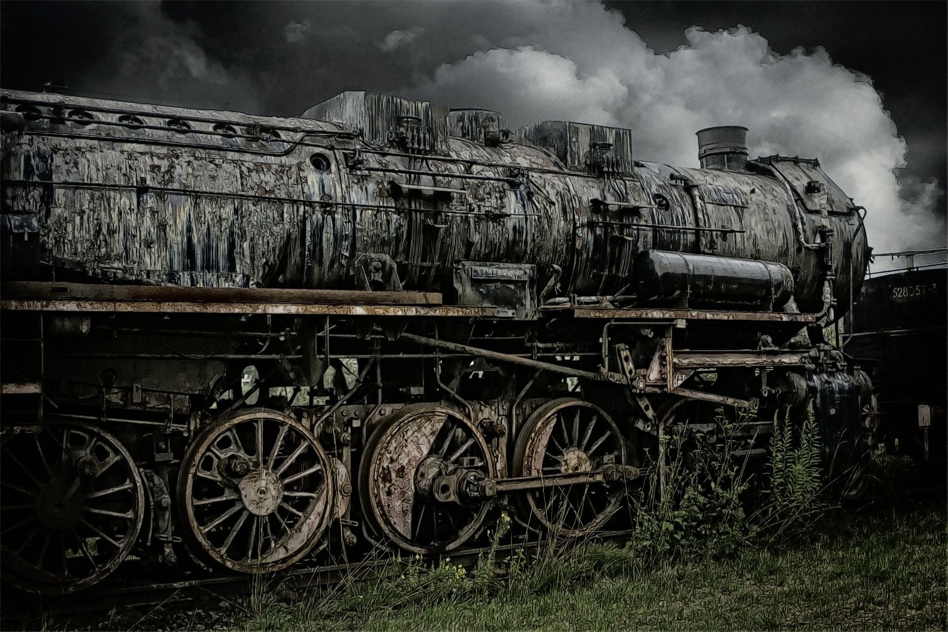 old fashioned railroad train