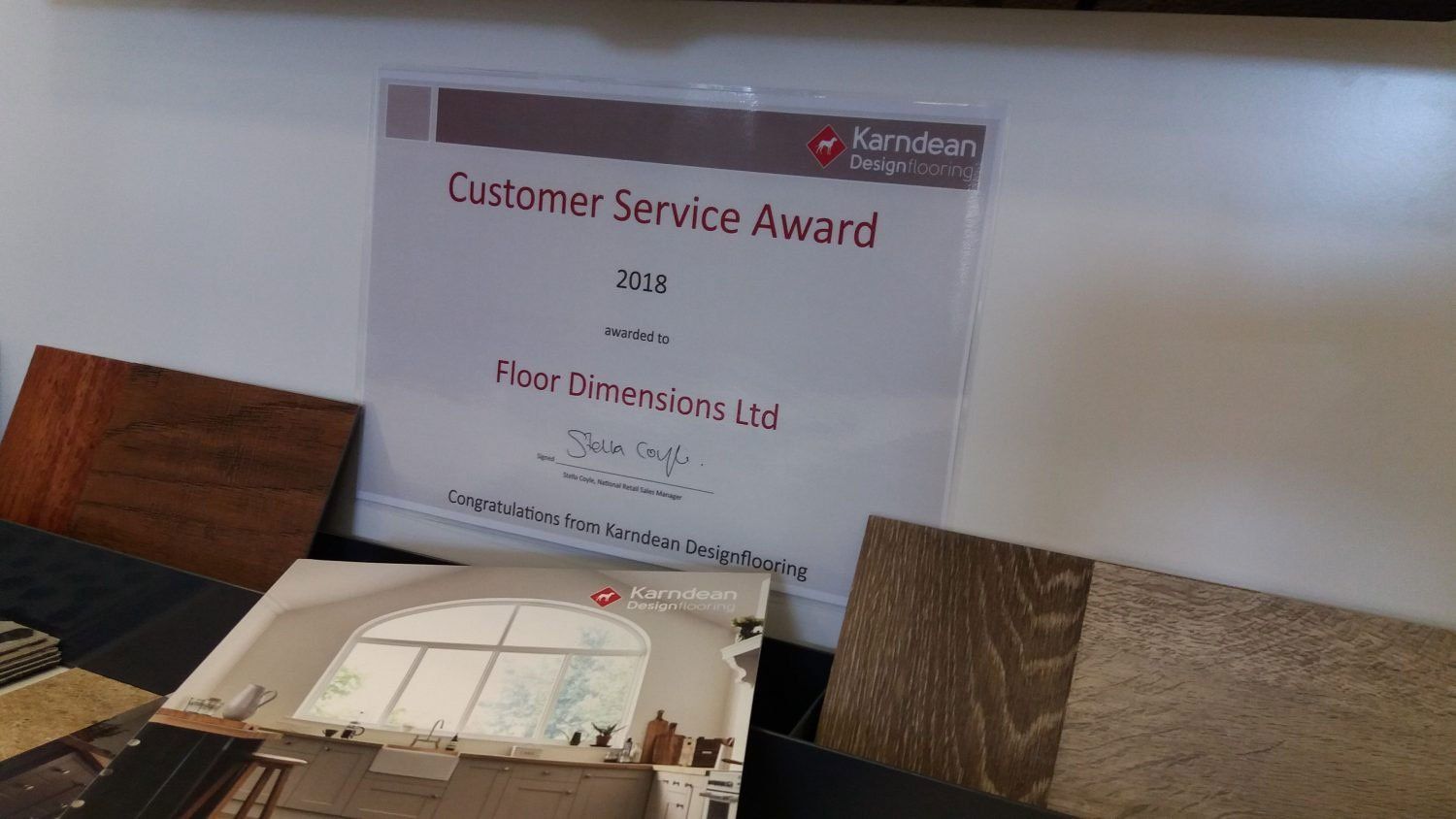 2018 Karndean Customer Service Award