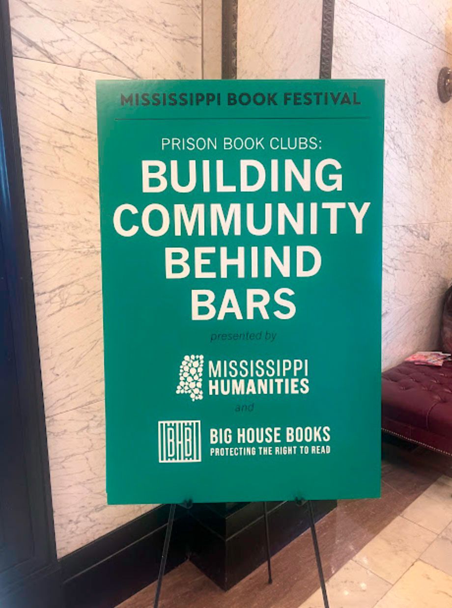 Sign for the Mississippi Book Festival: 