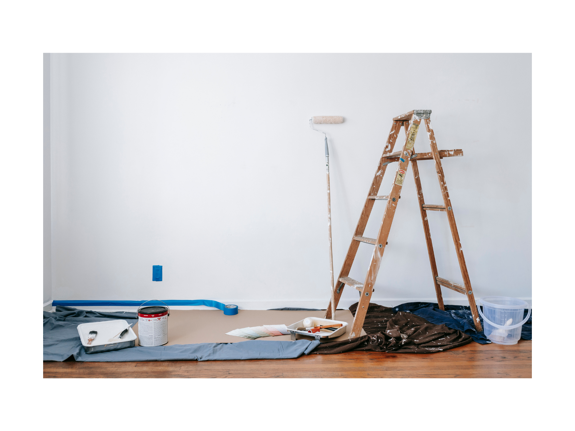 prepping a interior room to paint