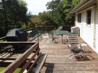 Before Image of brown Deck in Western North Carolina, Handy Man Xpress
