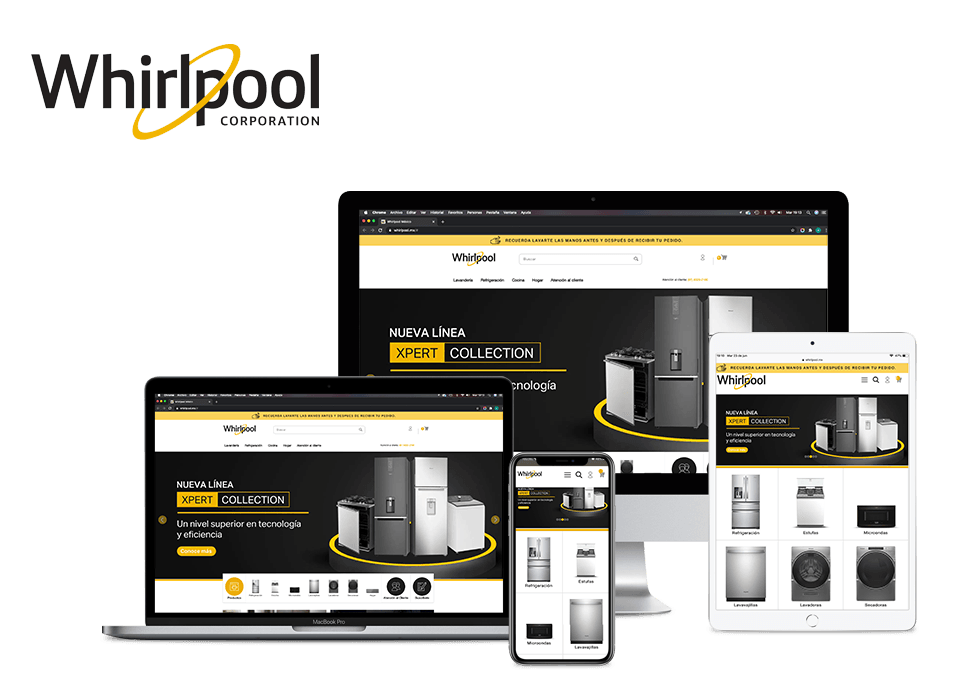 Tienda a medida Whirpool en VTEX por Pengostores