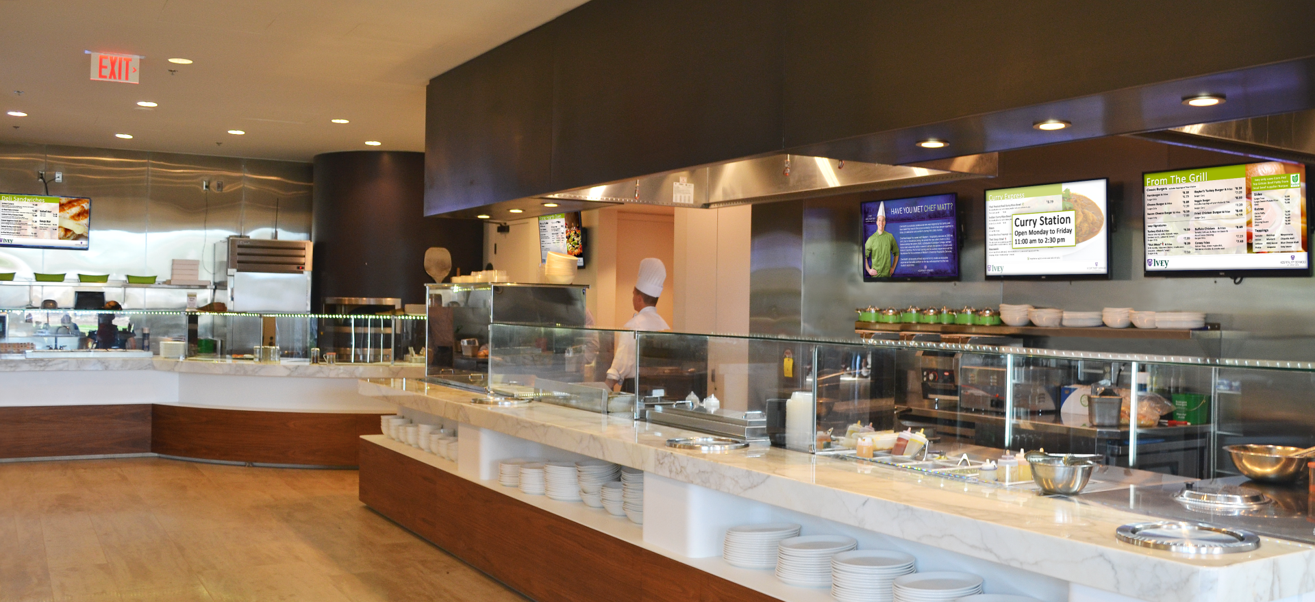 Western University Cafeteria Menu boards