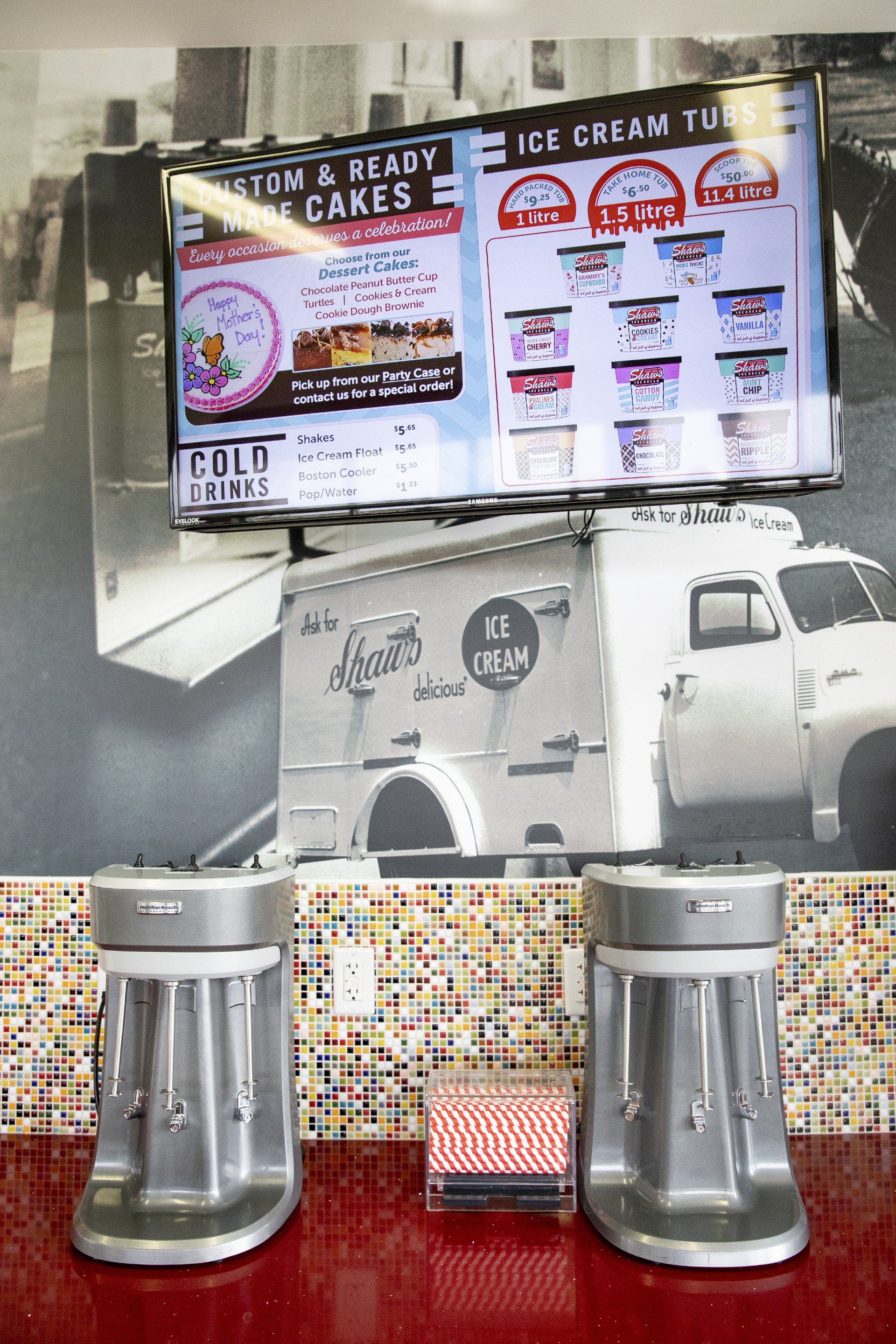 Ice Cream Flavour Menu Board