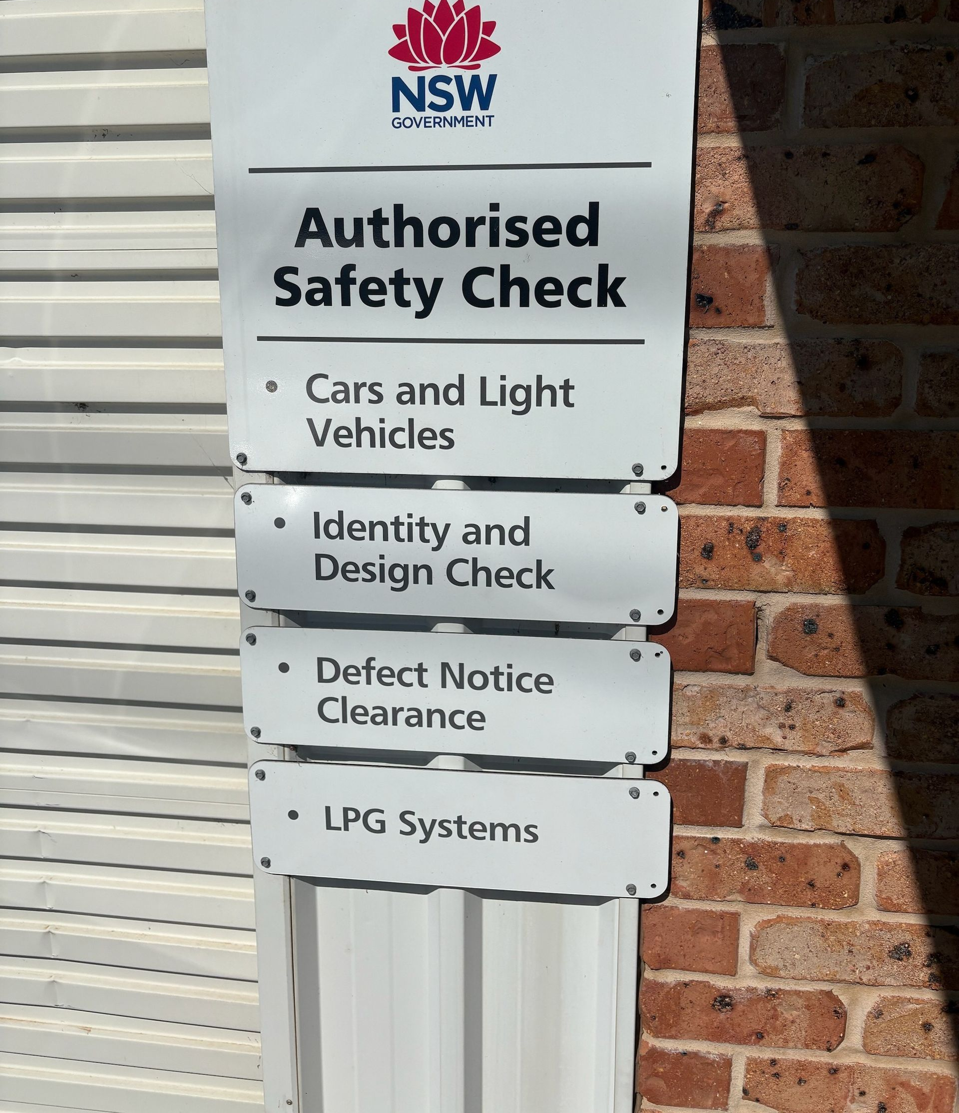 A Sign for Authorized Safety Checks With Listed Services — Border Power Steering Service In Lavington, NSW
