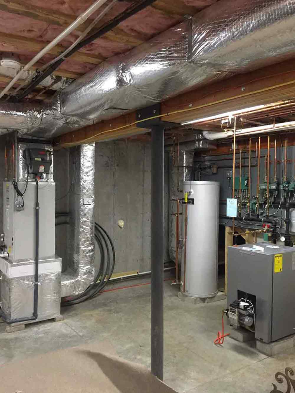 HVAC Services — Water Heater Inside the Room in Middletown, RI