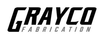 The logo for Grayco Fabrication is black and white.